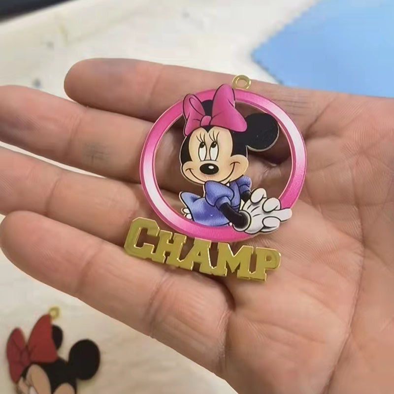 Custom Kids Cartoon Character Name Plate Necklace